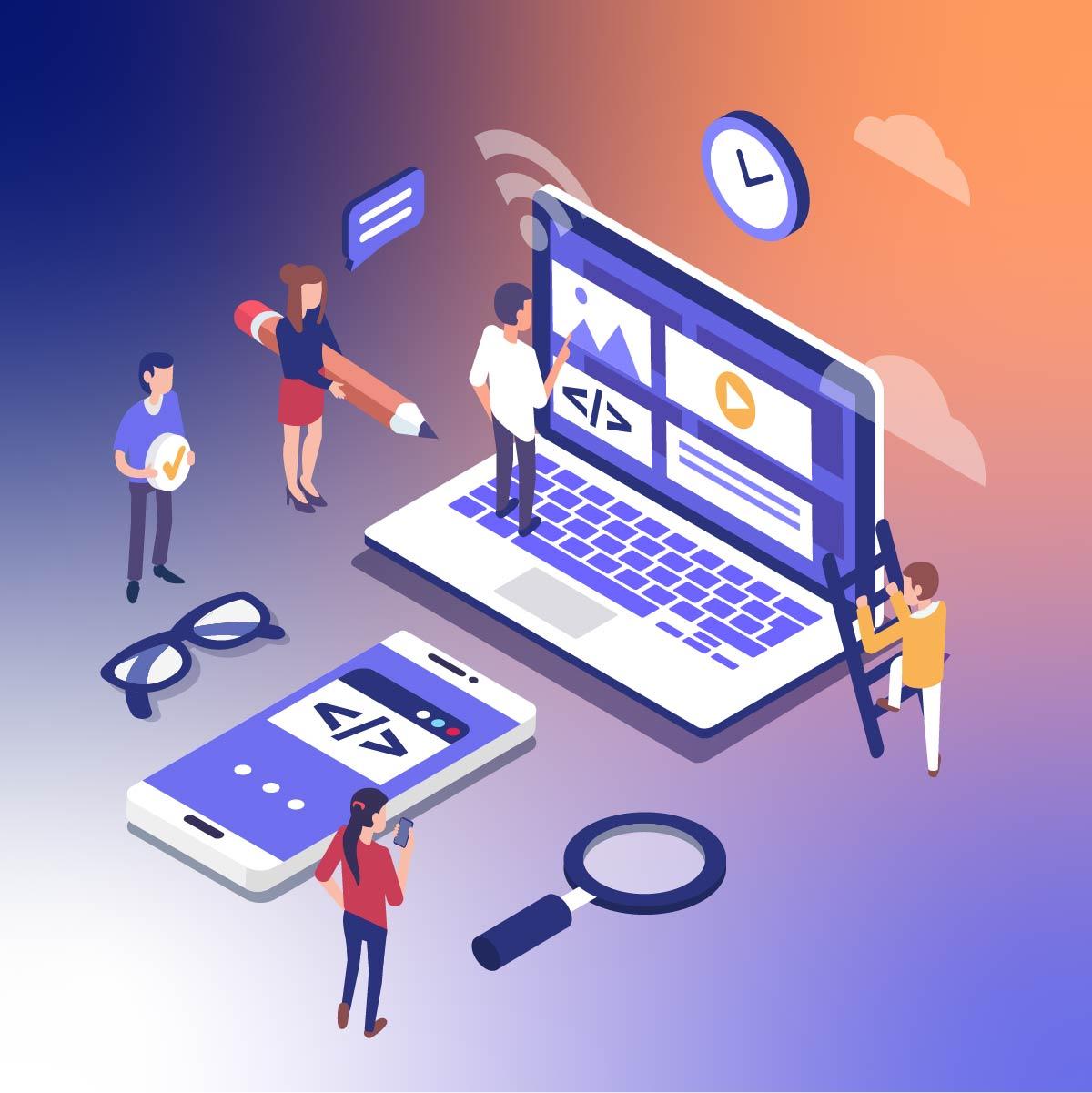 Custom Application Development concept